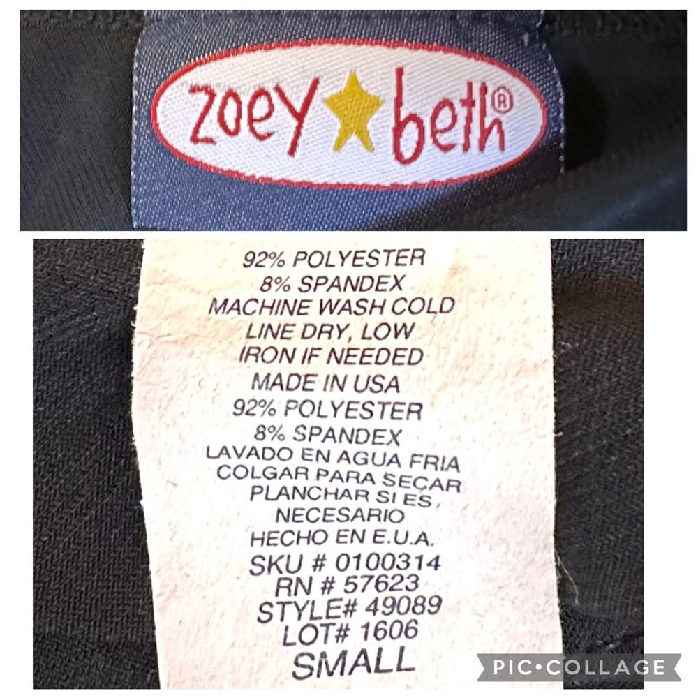 Zoey Beth Womens Dress Black Deep V Neck Short Sleeve A-Line Stretch Size Small - Picture 15 of 15